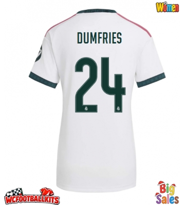 Real Madrid Denzel Dumfries #24 Replica Home Stadium Shirt for Women 2026-27 Short Sleeve
